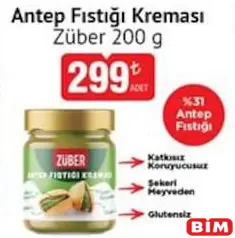 ZÜBER ANTEP FISTIĞI KREMASI 200 G ZÜBER ANTEP FISTIĞI KREMASI 200 G
